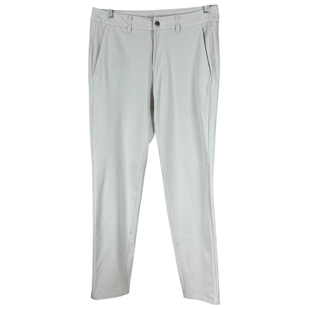 Lululemon Commission Pant Slim Warpstreme Cream Men's Size 31 x 31 EUC